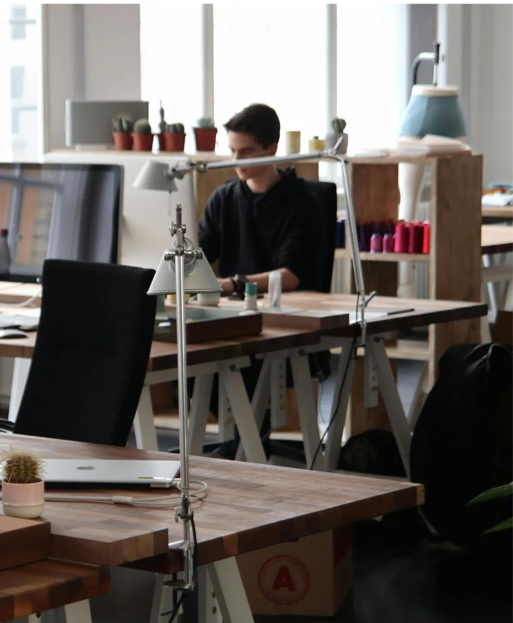 employee working at a desk